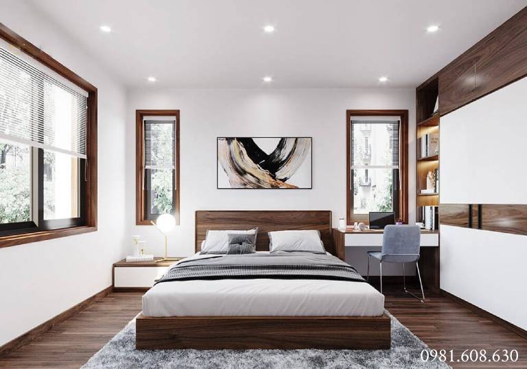 Thi Công Nội Thất Gỗ Óc Chó Căn Hộ Chung Cư Goldmark City Hà Nội
