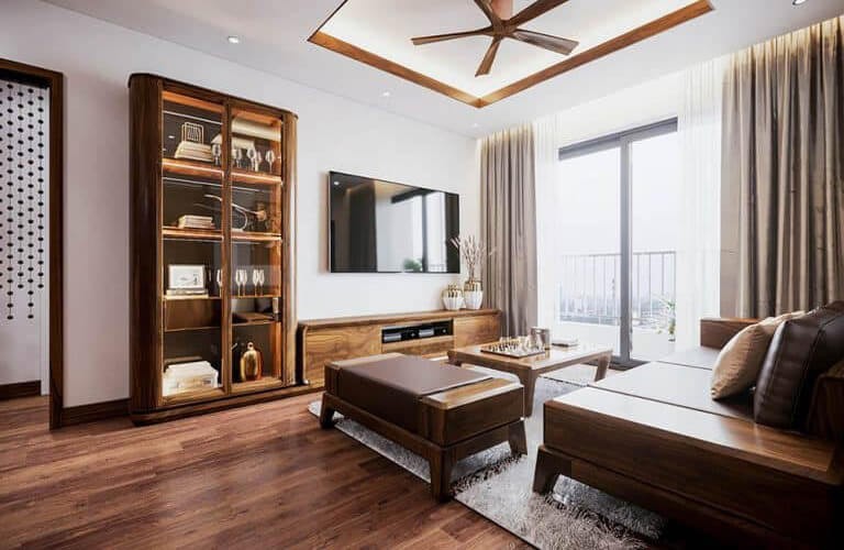 Báo Giá Thiết kế Thi Công Nội Thất Gỗ Óc Chó Nhà Phố Liền Kề Hà Nội