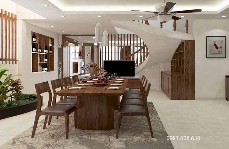 Một bộ bàn ăn gỗ óc chó sẽ làm phòng ăn nhà bạn trở thành tâm điểm thu hút sự chú ý của nhiều người