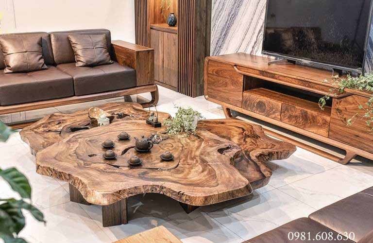 Bàn trà dành cho phòng khách nguyên tâm cực kỳ độc đáo